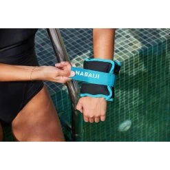 Bracelets Lestés Avec Boucle Aquagym Bleu 2*0,75 KG -Freedive Soldes bracelets lestes avec boucle aquagym bleu 2075 kg 2