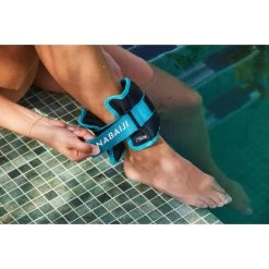 Bracelets Lestés Avec Boucle Aquagym Bleu 2*0,75 KG -Freedive Soldes bracelets lestes avec boucle aquagym bleu 2075 kg 3