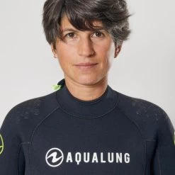 Combinaison Plongée Aqualung Femme Néoprène 5,5mm - WAVE Noir/Jaune -Freedive Soldes combinaison plongee aqualung femme neoprene 55mm wave noirjaune 4