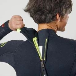 Combinaison Plongée Aqualung Femme Néoprène 5,5mm - WAVE Noir/Jaune -Freedive Soldes combinaison plongee aqualung femme neoprene 55mm wave noirjaune 5