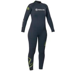 Combinaison Plongée Aqualung Femme Néoprène 5,5mm - WAVE Noir/Jaune -Freedive Soldes combinaison plongee aqualung femme neoprene 55mm wave noirjaune 7