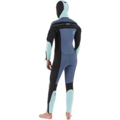 Combinaison Plongée Semi-étanche Femme Néoprène 7mm - Bleu Gris -Freedive Soldes combinaison plongee semi etanche femme neoprene 7mm bleu gris 2