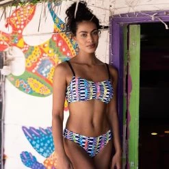 Haut De Maillot Brassière Avec Armatures Electro Rave -Freedive Soldes haut de maillot brassiere avec armatures electro rave 5