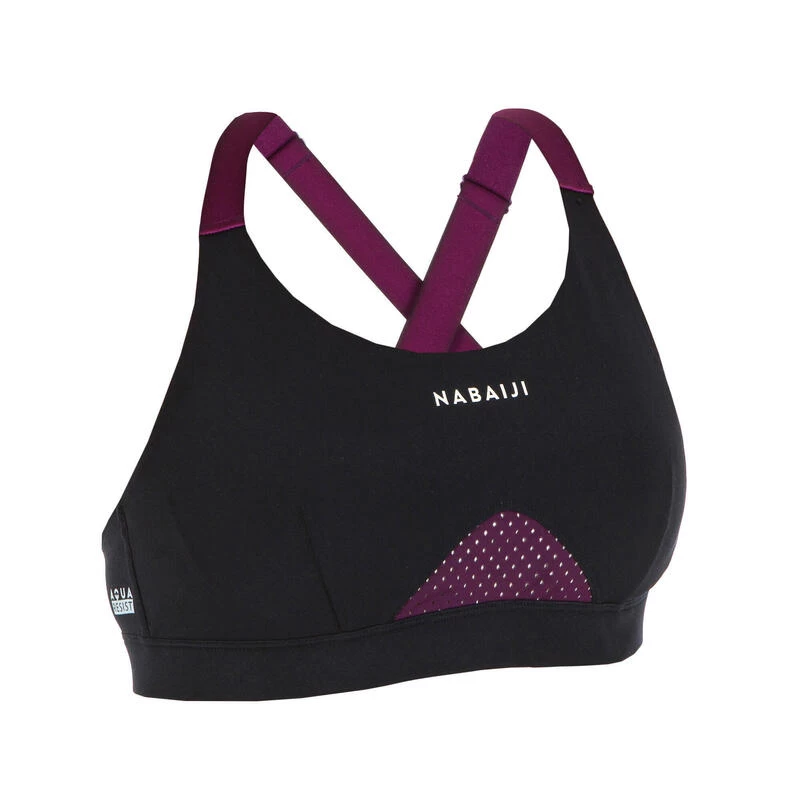 Haut De Maillot De Bain Aquagym-aquabike Femme Elea Noir Bordeaux 10 Haut De Maillot De Bain Aquagym-aquabike Femme Elea Noir Bordeaux – Image 8