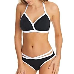 Haut De Maillot De Bain Triangle Sans Armatures Back To Black -Freedive Soldes haut de maillot de bain triangle sans armatures back to black 1