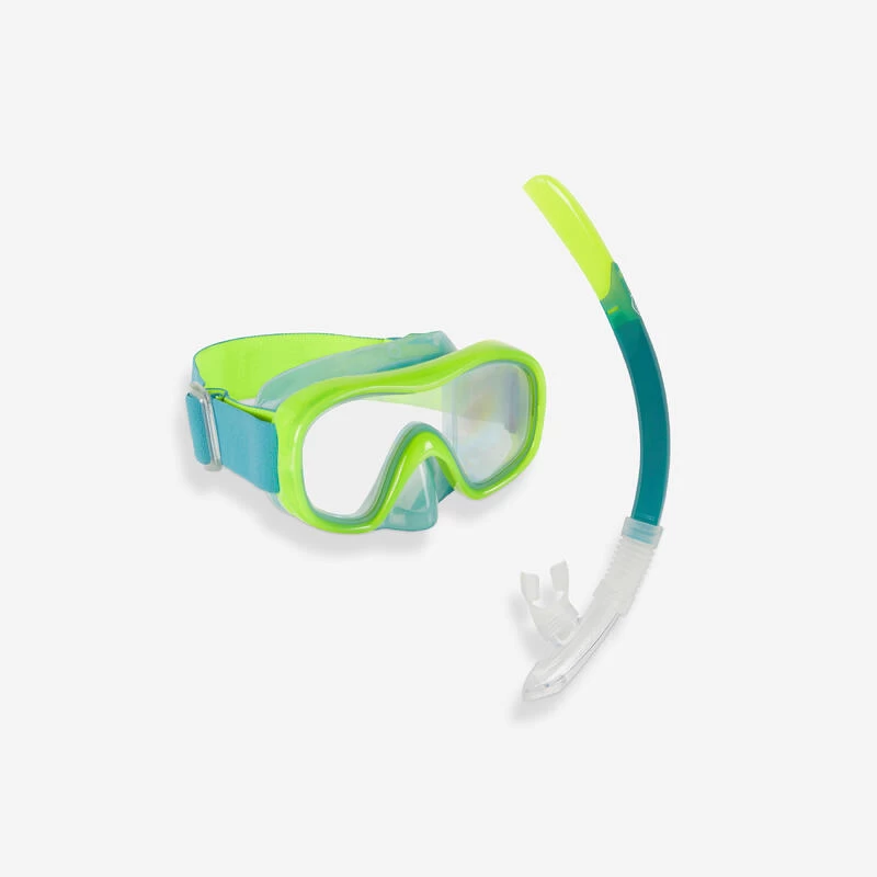 Kit Plongée Masque Et Tuba Snorkeling 100 Valve Enfant Vert Fluo 3 Kit Plongée Masque Et Tuba Snorkeling 100 Valve Enfant Vert Fluo