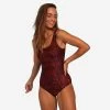 Maillot De Bain 1 Pièce Aquagym Femme Doli Nick Orange -Freedive Soldes maillot de bain 1 piece aquagym femme doli nick orange