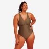 Maillot De Bain 1 Pièce Aquagym Femme Romi Salento Kaki -Freedive Soldes maillot de bain 1 piece aquagym femme romi salento kaki