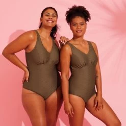 Maillot De Bain 1 Pièce Aquagym Femme Romi Salento Kaki -Freedive Soldes maillot de bain 1 piece aquagym femme romi salento kaki 3