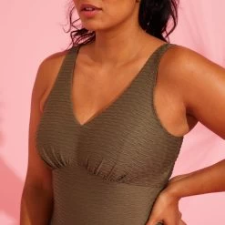 Maillot De Bain 1 Pièce Aquagym Femme Romi Salento Kaki -Freedive Soldes maillot de bain 1 piece aquagym femme romi salento kaki 5