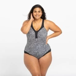 Maillot De Bain 1 Pièce Femme Clara Zeb Noir -Freedive Soldes maillot de bain 1 piece femme clara zeb noir 3