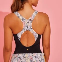 Maillot De Bain 1 Pièce Short Loose Aquafitness Femme Sofi Noir Daph Blanc -Freedive Soldes maillot de bain 1 piece short loose aquafitness femme sofi noir daph blanc 6