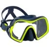 Masque De Plongée Sous Marine SCD 500 V2 Mono-hublot Jupe Bleue Cerclage Jaune -Freedive Soldes masque de plongee sous marine scd 500 v2 mono hublot jupe bleue cerclage jaune