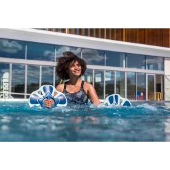 Paire D'haltères Aquatiques Pullpush Flower L Aquagym Bleu -Freedive Soldes paire dhalteres aquatiques pullpush flower l aquagym bleu 2
