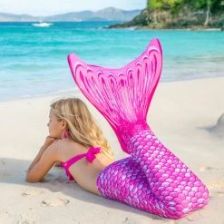 Queue De Sirène - Fin Fun - Rose Complète - Taille L/XL -Freedive Soldes queue de sirene fin fun rose complete taille lxl 3