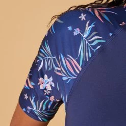 Roxy Tee Shirt Anti UV Femme Manches Courtes Surf Floral Bleu -Freedive Soldes tee shirt anti uv femme manches courtes surf floral bleu 5