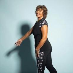 Tee Shirt Manches Courtes Aquagym-aquabike Femme Anna Sisi Noir -Freedive Soldes tee shirt manches courtes aquagym aquabike femme anna sisi noir 5