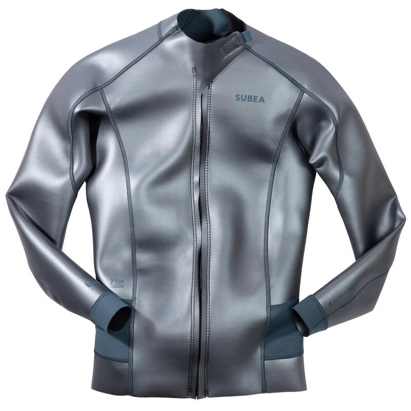 Top D'apnée FRD 500 Homme Néoprène Glide Skin 1,5mm Gris 2 Top D'apnée FRD 500 Homme Néoprène Glide Skin 1,5mm Gris