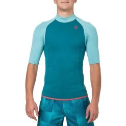 Top Néoprène 100 Manches Courtes Homme Turquoise -Freedive Soldes top neoprene 100 manches courtes homme turquoise 2
