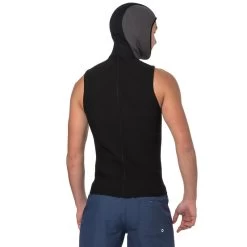 Top Plongée Avec Cagoule Néoprène 3/2mm - Noir/Gris -Freedive Soldes top plongee avec cagoule neoprene 32mm noirgris 2