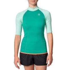 Top Thermique Néoprène 100 Manches Courtes Femme Turquoise 9 Top Thermique Néoprène 100 Manches Courtes Femme Turquoise -Freedive Soldes top thermique neoprene 100 manches courtes femme turquoise 2