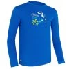Water Tee Shirt Anti UV Surf Manches Longues Enfant Bleu Imprimé -Freedive Soldes water tee shirt anti uv surf manches longues enfant bleu imprime